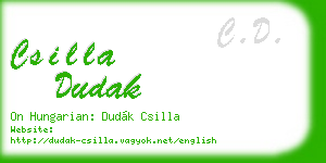 csilla dudak business card